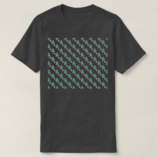Pinguin Tennis Pattern T-Shirt (Design vorne)