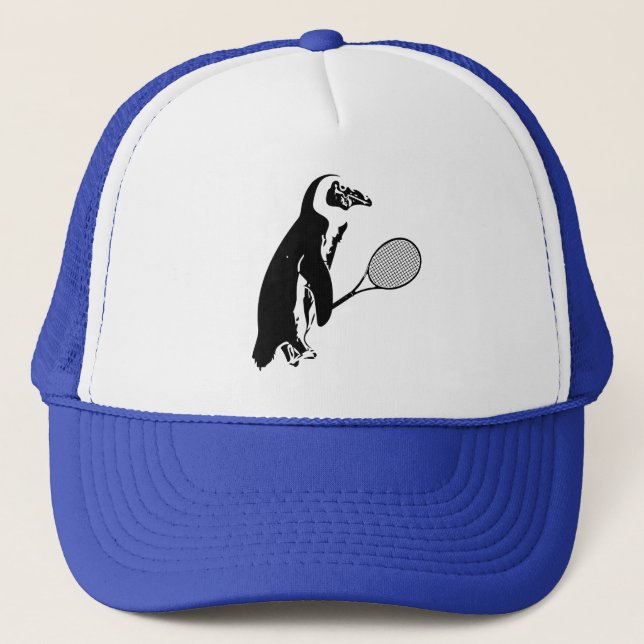 Pinguin Tennis Player Truckerkappe (Vorderseite)