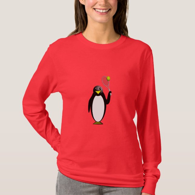 Pinguin-Tennis T-Shirt (Vorderseite)