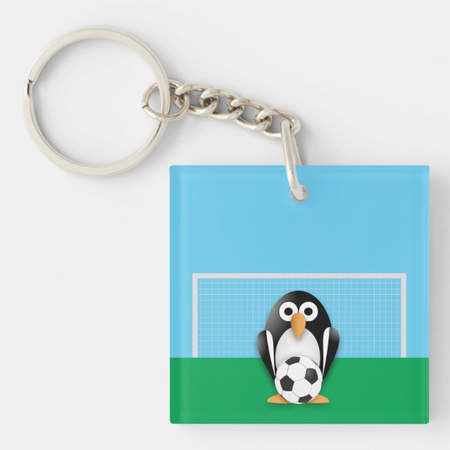 Pinguin Torhüter Schlüsselanhänger (Vorderseite)