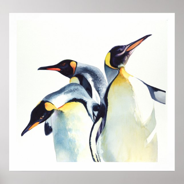 "Pinguin Trio" Naturschutz Kunst, Dichtung und Mus Poster (Vorne)