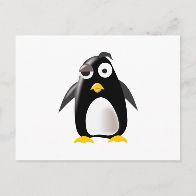 Pinguin-Tux-Linux-Bild Postkarte (Vorderseite)