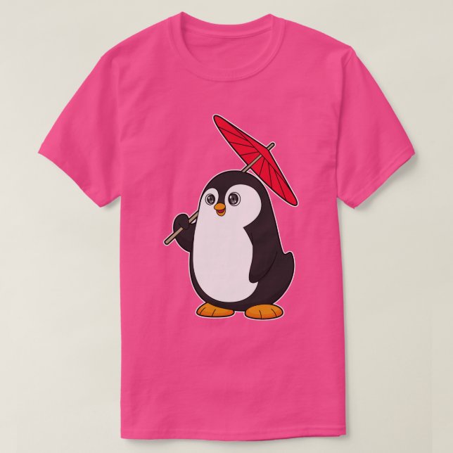 Pinguin Umbrella T-Shirt (Design vorne)