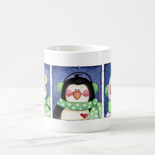 Pinguin und Freunde Kaffeetasse (Mittel)