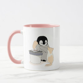 Pinguin und Katze Tasse