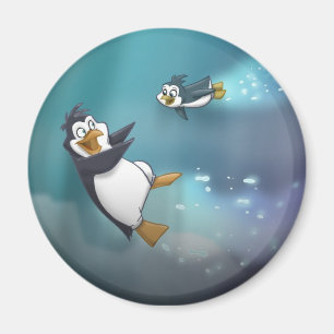 Pinguin und Kind Magnet