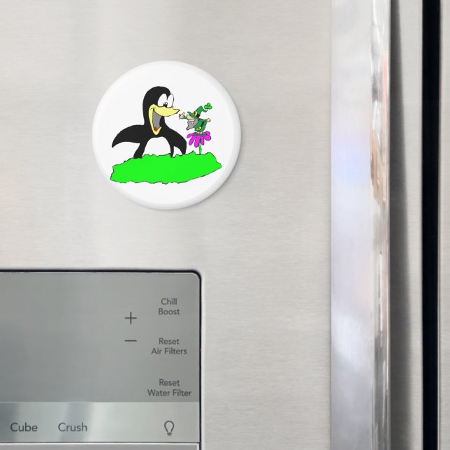 Pinguin und Leprechaun Magnet (In Situ (Kühlschrank))