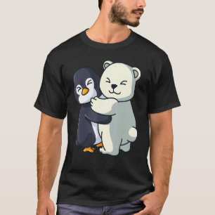 Pinguin und Polar-Bären-Süße Tier, das Frauen umar T-Shirt