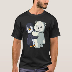 Pinguin und Polar-Bären-Süße Tier, das Frauen umar T-Shirt