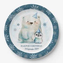 Pinguin und Polar Bear Winter Geburtstag