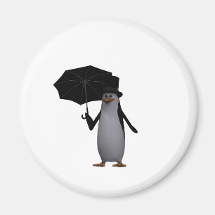 Pinguin und Regenschirm Magnet