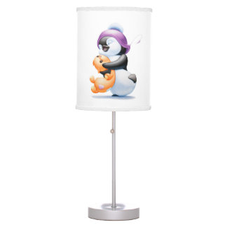 Pinguin und Teddy Bear Table Kinderzimmer Lamp