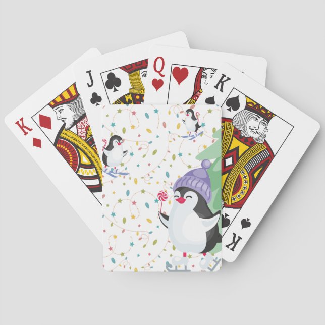 Pinguin-Unsinnigkeit Spielkarten (Rückseite)