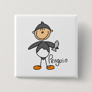Pinguin-Verkleidungs-T-Shirts und Geschenke Button