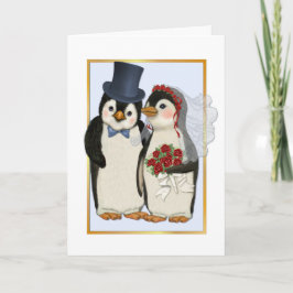 Pinguin Wedding - Keine Textkarte Karte