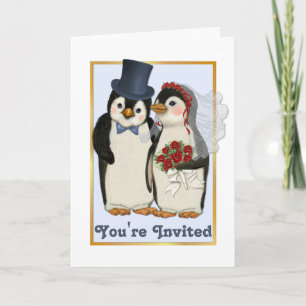 Pinguin Wedding - Sie sind eingeladen Card Einladung