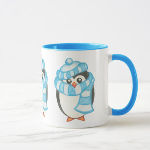 Pinguin-Weihnachts-Kaffeetasse Tasse