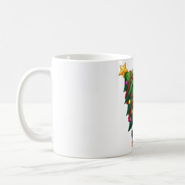 Pinguin-Weihnachtsbaumträger Kaffeetasse (Links)