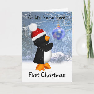 Pinguin Weihnachtskarte Feiertagskarte