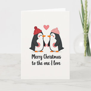 Pinguin-Weihnachtsliebeskarte Karte