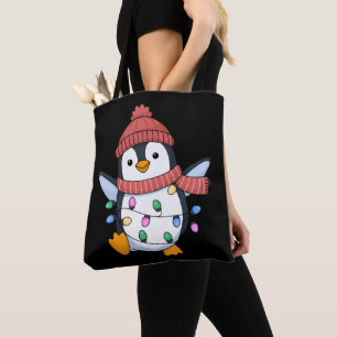Pinguin Weihnachtsmann Lichter Weihnachten Pinguin