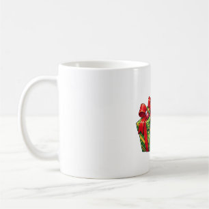 Pinguin-Weihnachtsmann mit Geschenk Kaffeetasse