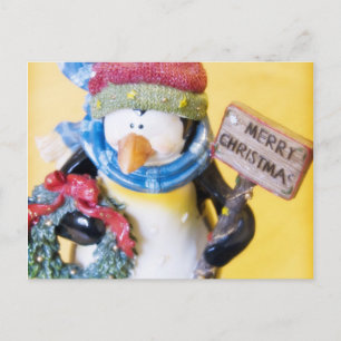 Pinguin • Weihnachtspostkarte Feiertagspostkarte