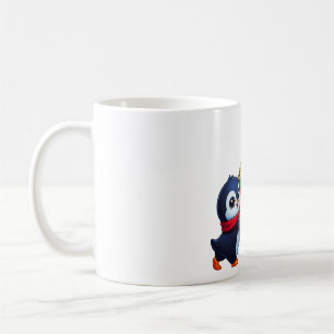 Pinguin-Weihnachtsschmuck Freude Kaffeetasse