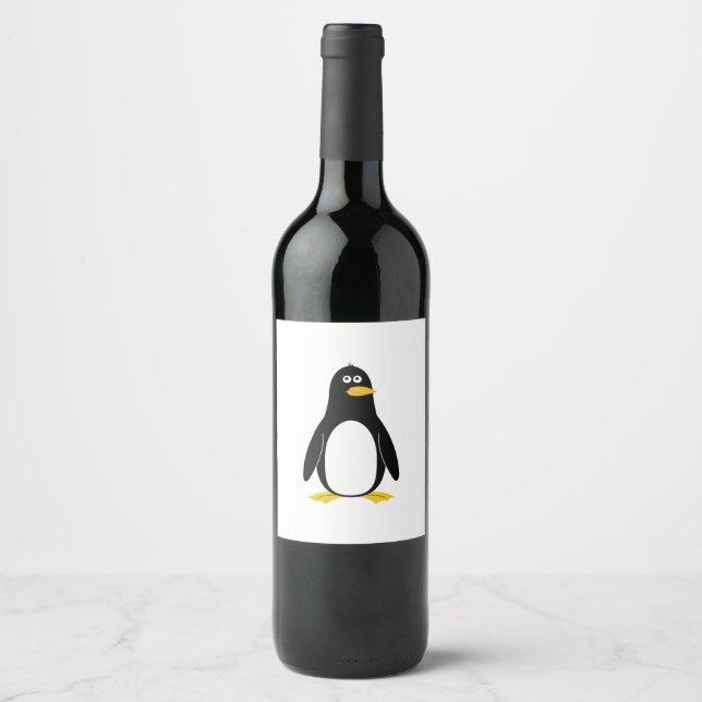 Pinguin Weinetikett (Vorderseite)