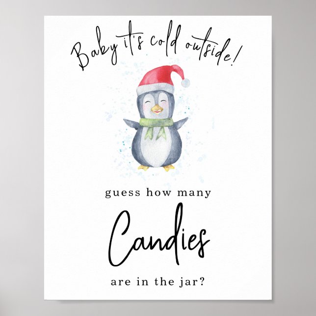 Pinguin - Wie viele Bonbons Poster (Vorne)