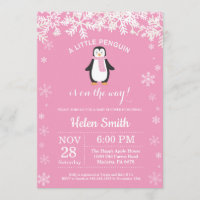 Pinguin Winter Girl Baby Showflake
