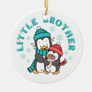 Pinguin Winter Little Brother Keramik Ornament