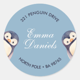 Pinguin Winter Wonderland Sticker - Ice Blue