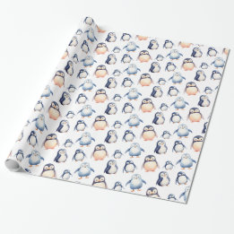 Pinguin Winter Wonderland-thematisches Wrapping Pa Geschenkpapier
