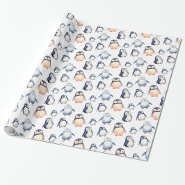 Pinguin Winter Wonderland-thematisches Wrapping Pa Geschenkpapier