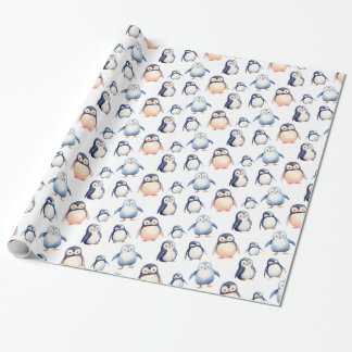 Pinguin Winter Wonderland-thematisches Wrapping Pa Geschenkpapier