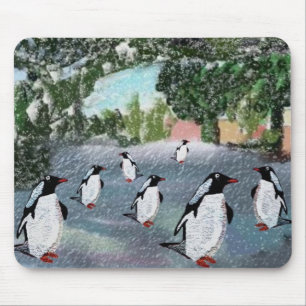 Pinguin Winterwonderland Mousepad