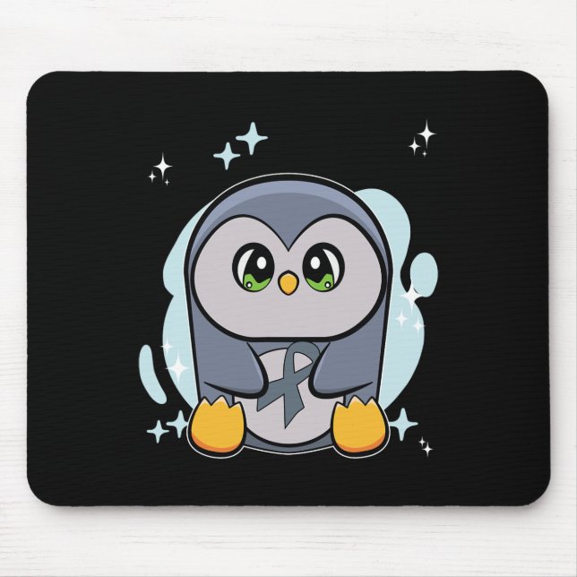 Pinguin World Dyslexie Bewusstsein Mousepad (Vorne)