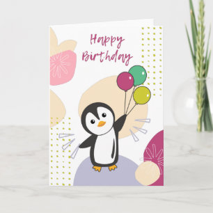 Pinguin wünscht Ihnen alles Gute zum Geburtstag Pi Karte