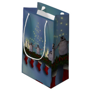 Pinguin wünscht Ihnen frohe Taufe Kleine Geschenktüte