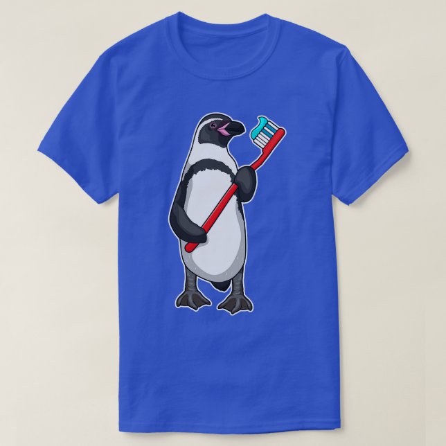 Pinguin-Zahnbürste T-Shirt (Design vorne)