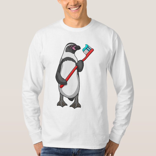 Pinguin-Zahnbürste T-Shirt (Vorderseite)