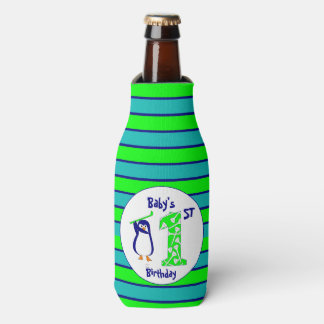 Pinguin zum ersten Mal zum Geburtstag des Babys, h Flaschenkühler