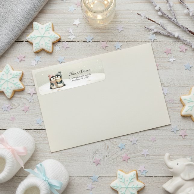 Pinguin-Zwillinge Baby Shower Neutral Winter (Von Creator hochgeladen)