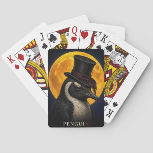Pinguin-Zylinder-Gotischer Surrealismus Spielkarten