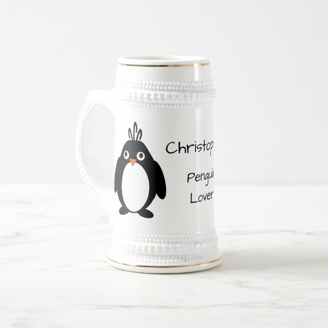 Pinguindesign Bierglas (Vorderseite Links)