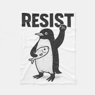 Pinguine Aktivismus lustig Anti Trump Politik wide Fleecedecke