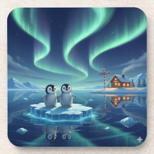 Pinguine am Nordpol - Getränkeuntersetzer