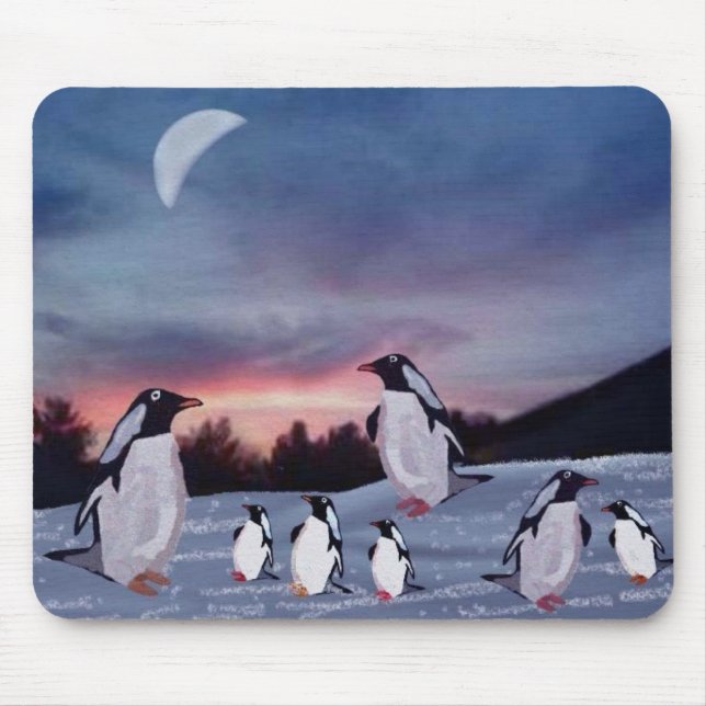 Pinguine auf Eis Mousepad (Vorne)