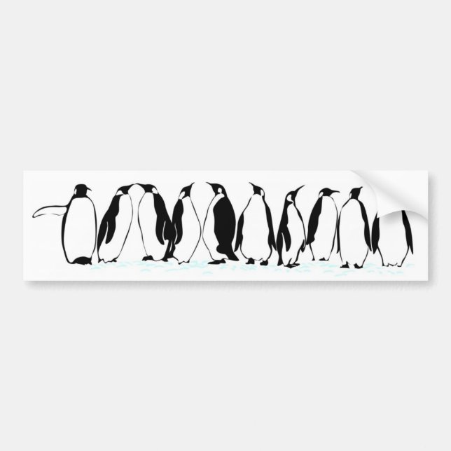 Pinguine auf Parade Autoaufkleber (Vorne)